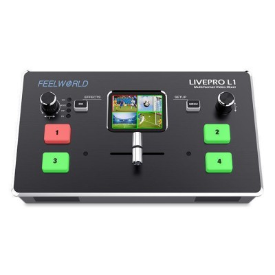富威德FEELWORLD LIVEPRO L1 HD 4 通道多機(jī)位現(xiàn)場制作視頻切換臺 4路HDMI 輸入 USB3.0 流媒體直播